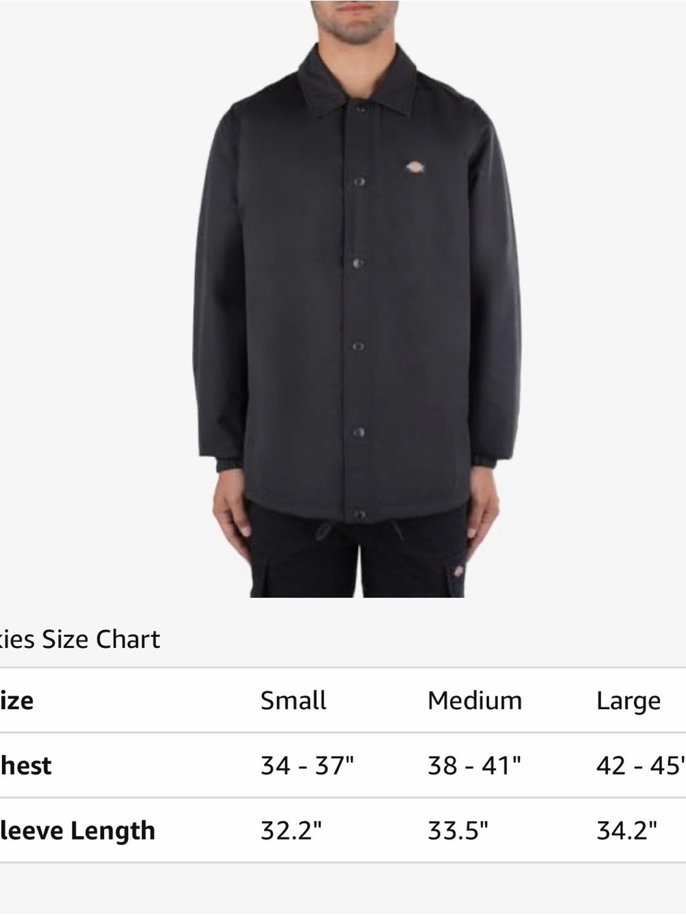 Dickies Black Lightweight Coach Jacket - Picture 4 of 4